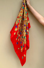 Load image into Gallery viewer, Vintage Yves Saint Laurent Red silk scarf