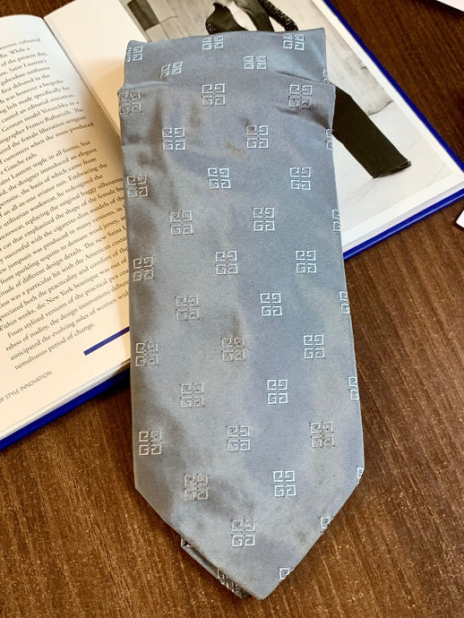 Vintage Givenchy Grey Logo Tie