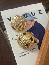 Load image into Gallery viewer, Vintage Gold Lined Earrings