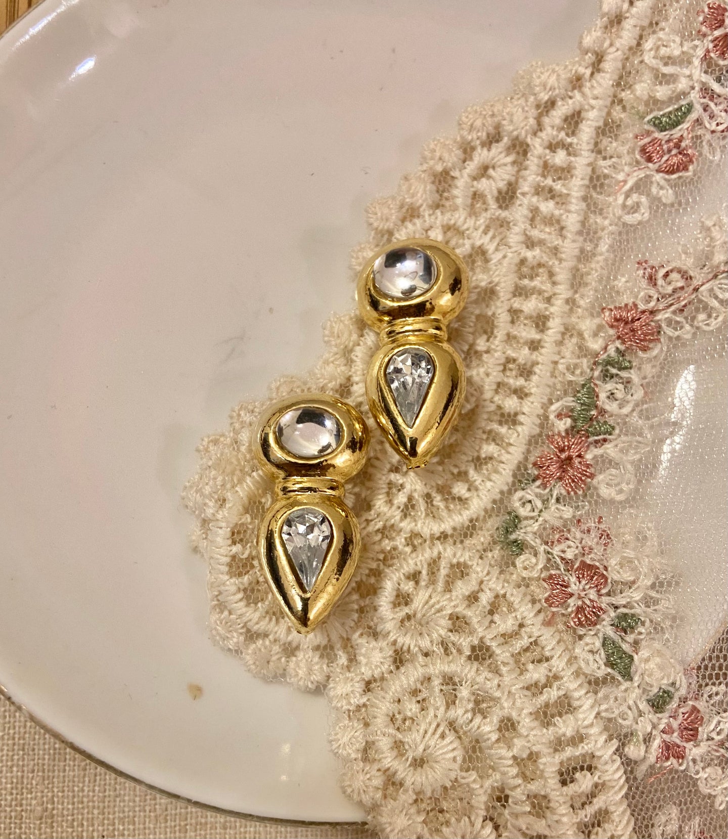 Vintage Dainty Diamond Earrings