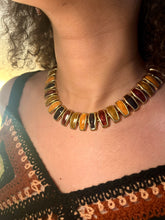 Load image into Gallery viewer, Vintage Brown Enamel Collar Necklace