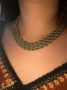 Vintage Monet French Rope Layered Necklace