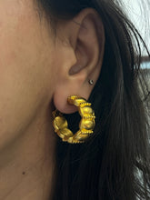 Load image into Gallery viewer, Vintage Karl Lagerfeld Hoop Earrings