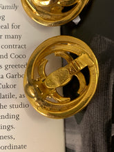 Load image into Gallery viewer, Vintage Chanel Glossy Ring CC Logo Earrings