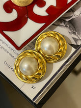 Load image into Gallery viewer, Vintage Pearl Braided Earrings