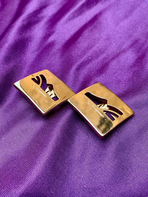 Vintage Salvatore Ferragamo Shoe Earrings