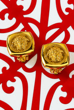 Load image into Gallery viewer, Vintage Versace Medusa Block Earrings