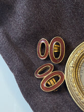 Load image into Gallery viewer, Vintage Orena Brown Enamel Earrings