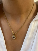 Load image into Gallery viewer, Vintage Givenchy Diamond G Logo Necklace