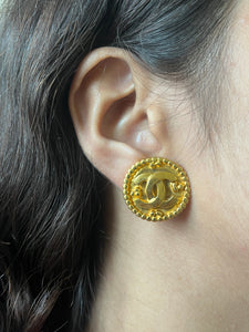 Vintage Chanel Dotted CC Earrings