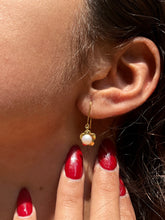 Load image into Gallery viewer, Daisy Pearl Loop Earrings