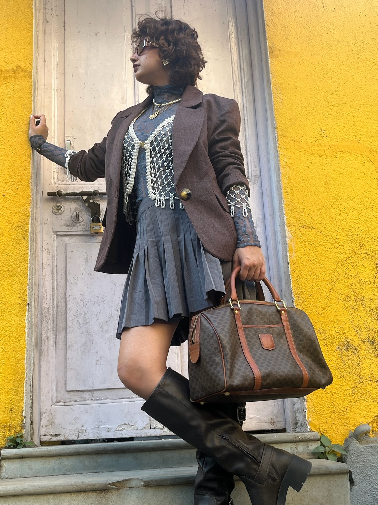 Vintage Yves Saint Laurent Brown Jacket