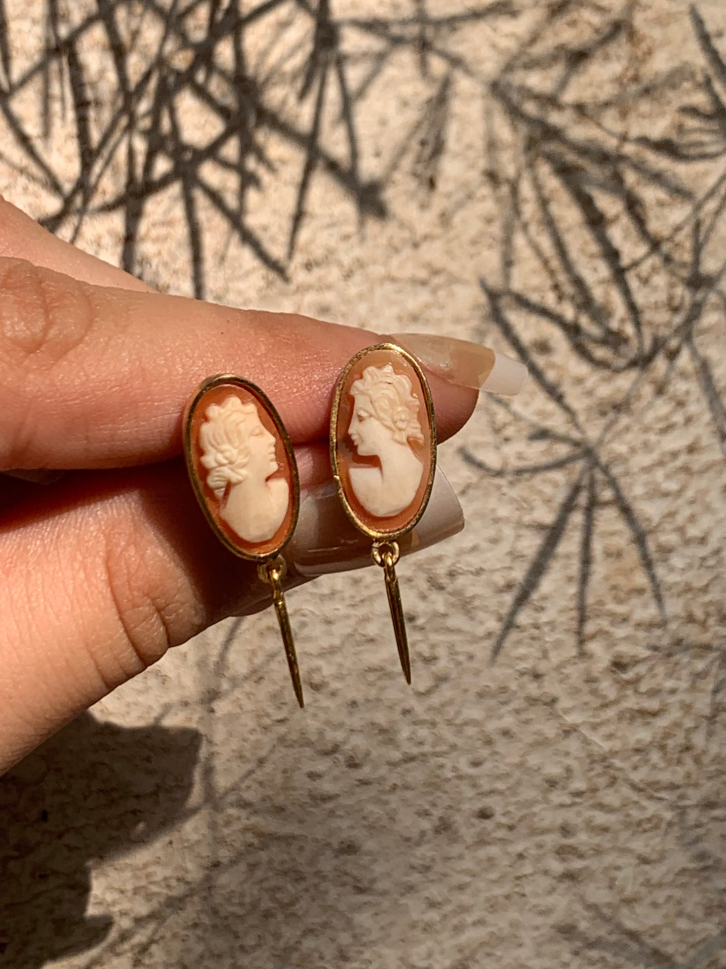 Oval Cameo Earrings
