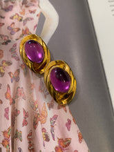 Load image into Gallery viewer, Vintage Purple Stone Earrings