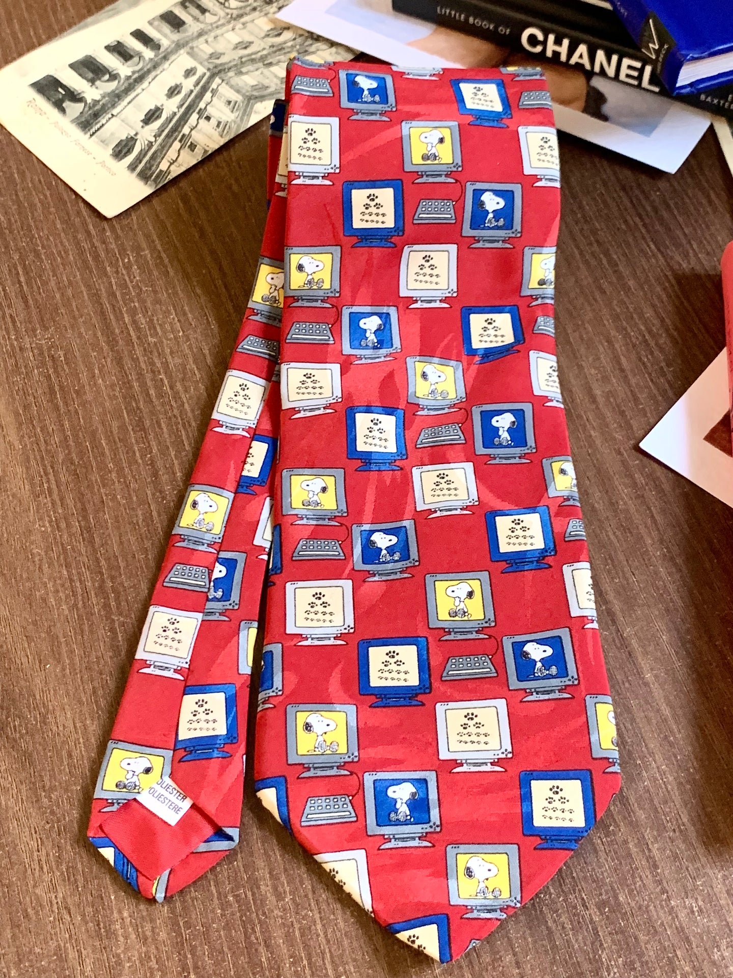 Vintage Red Snoopy Tie