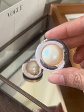 Load image into Gallery viewer, Vintage Silver Pearl Earrings