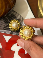 Load image into Gallery viewer, Vintage Pearl Chain Earrings