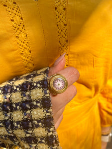 Vintage Citizen Purple Dial Watch Ring