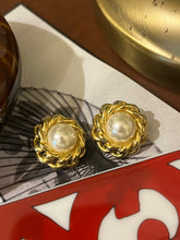 Load image into Gallery viewer, Vintage Pearl Chain Earrings