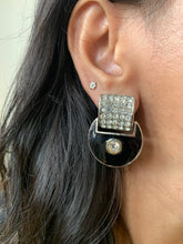 Load image into Gallery viewer, Vintage Black Art Deco Style Earrings