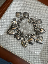Load image into Gallery viewer, Vintage Heart Charm Bracelet