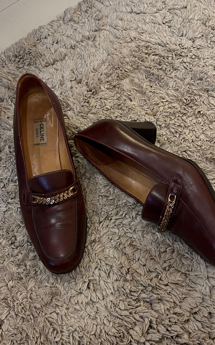 Vintage Celine Block Leather Loafers