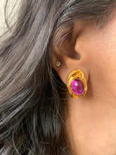 Load image into Gallery viewer, Vintage Purple Stone Earrings