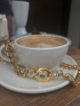 Load image into Gallery viewer, Vintage Christian Dior Chunky Green Curb Necklace