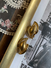 Load image into Gallery viewer, Vintage Gold Brushed Diamond Earrings