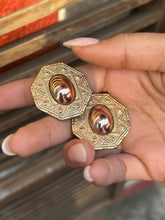 Load image into Gallery viewer, Vintage Rose Gold Geometric Earrings