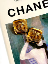 Load image into Gallery viewer, Vintage Chanel CC Sqaure Earrings