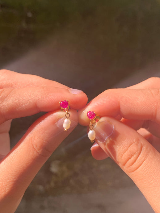 Ruby Drop Earrings