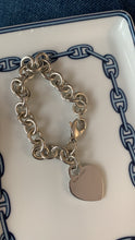 Load image into Gallery viewer, Vintage Tiffany &amp; Co. Chunky Silver Heart Bracelet