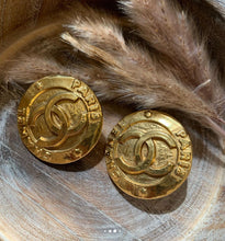 Load image into Gallery viewer, Vintage Chanel Chunky CC Coin Earrings