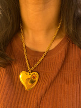 Load image into Gallery viewer, Vintage Orange Stone Heart Long Necklace