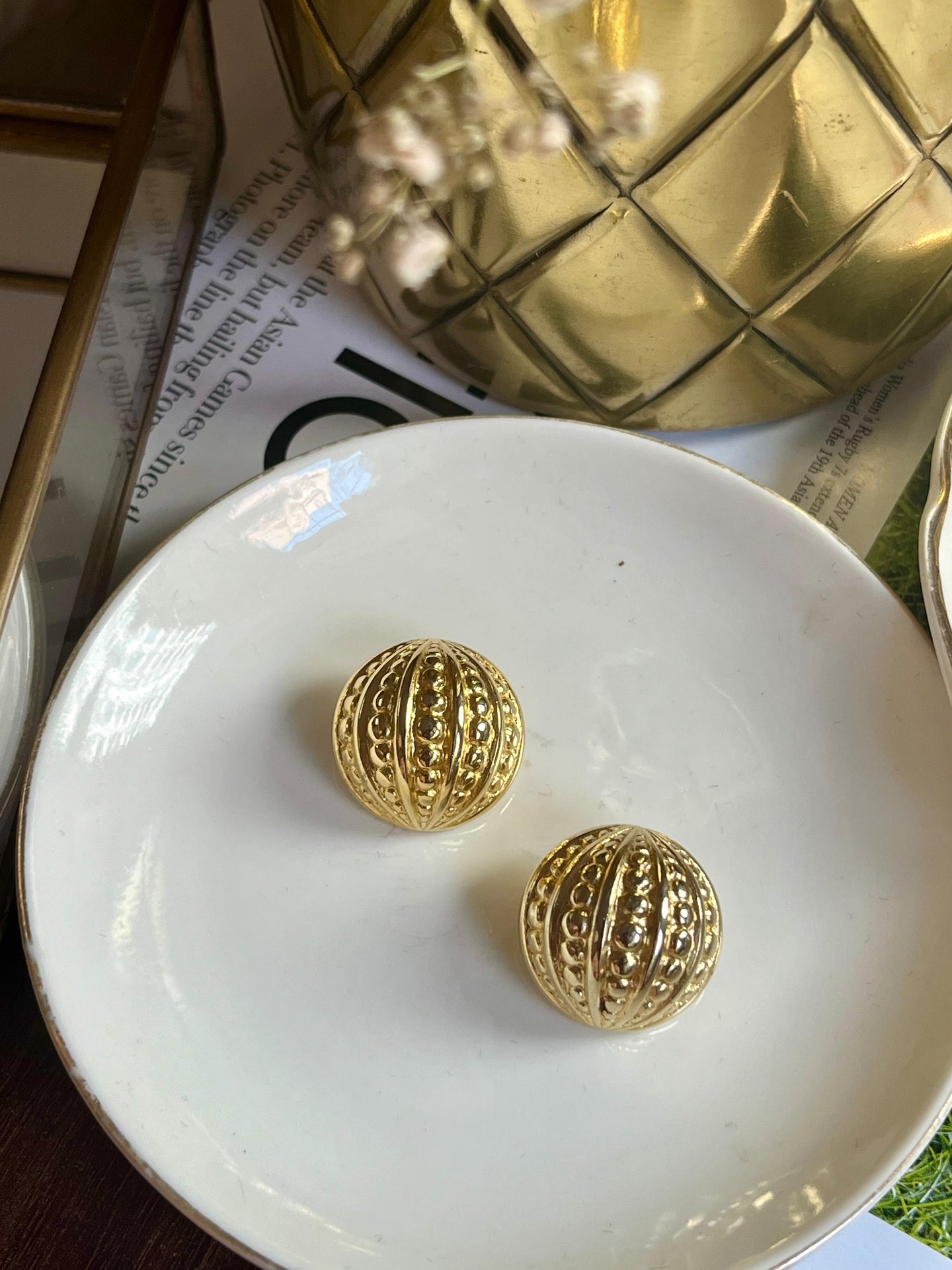 Vintage Gold Candy Earrings