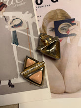 Load image into Gallery viewer, Vintage Peach Enamel Earrings