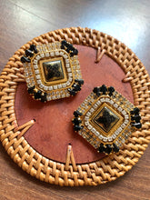 Load image into Gallery viewer, Vintage Art Deco Style Chunky Square Studded Earrings