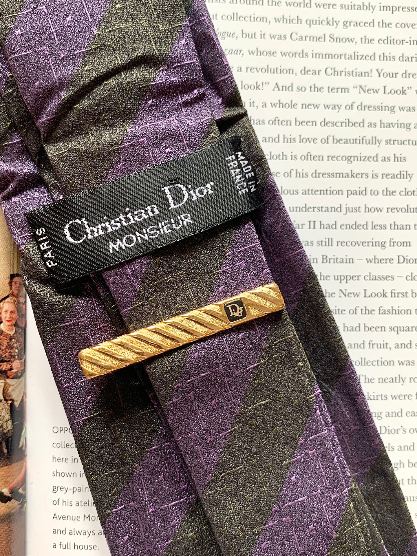 Vintage Christian Dior Textured Tie Pin