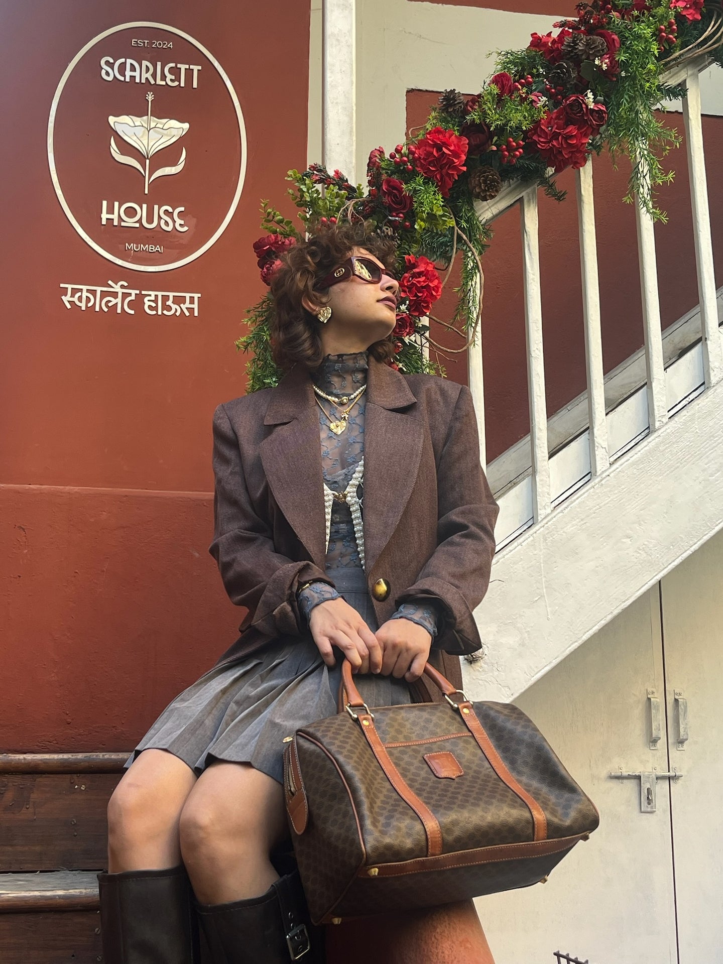 Vintage Celine Big Logo Tote Bag
