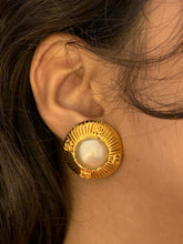Load image into Gallery viewer, Vintage Chanel Pearl CC Stud Earrings