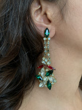 Load image into Gallery viewer, Vintage Diamond Mixed Gem Earrings