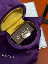 Load image into Gallery viewer, Vintage Gucci Diamantissima  White Enamel Ring
