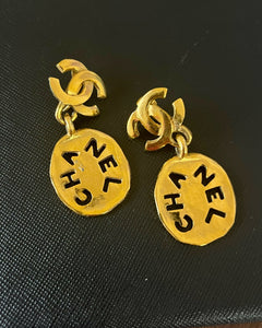 Vintage Chanel ‘Chanel and CC’ Earrings