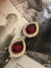 Load image into Gallery viewer, Vintage Ruby Diamond Drop Earrings
