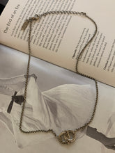 Load image into Gallery viewer, Vintage Salvatore Ferragamo Silver Studded Logo Necklace