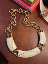 Load image into Gallery viewer, Vintage Monet White Enamel Chunky Necklace