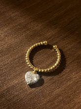 Load image into Gallery viewer, Petite Pavè Diamond Heart Ring