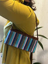 Load image into Gallery viewer, Vintage Blue Sequin Clutch Bag