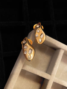 Vintage Diamond Studded Earrings